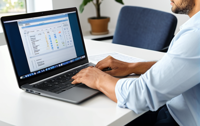 A calm and focused professional, fully clothed in a modest smart casual outfit, sitting at a modern desk in a well-lit home office. They are looking confidently at a laptop screen, which subtly displays elements related to financial planning or savings, representing economic benefit. The background shows a neat, professional home environment. Perfect anatomy, correct proportions, natural pose, well-formed hands, proper finger count, natural body proportions. Professional photography, high quality, safe for work, appropriate content, family-friendly.