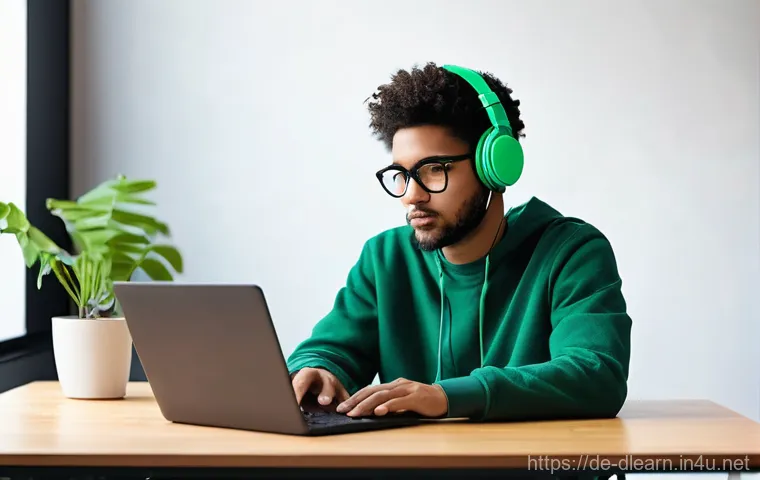 디지털 학습의 도전과제 - **Prompt 1: Focused Achievement in a Cozy Learning Nook**
    "A young adult, approximately 20-25 ye...